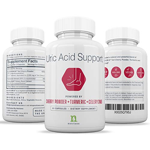 Uric Acid Cleanse Support Tart Cherry 2500mg with Turmeric and Celery Seed Extract
